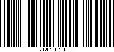 Código de barras (EAN, GTIN, SKU, ISBN): '21281_182_0_37'