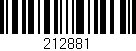 Código de barras (EAN, GTIN, SKU, ISBN): '212881'