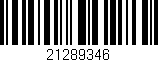 Código de barras (EAN, GTIN, SKU, ISBN): '21289346'