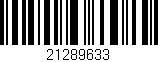 Código de barras (EAN, GTIN, SKU, ISBN): '21289633'