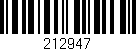Código de barras (EAN, GTIN, SKU, ISBN): '212947'