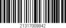 Código de barras (EAN, GTIN, SKU, ISBN): '21317009842'