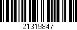 Código de barras (EAN, GTIN, SKU, ISBN): '21319847'