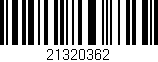 Código de barras (EAN, GTIN, SKU, ISBN): '21320362'