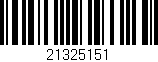 Código de barras (EAN, GTIN, SKU, ISBN): '21325151'