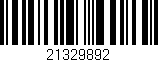 Código de barras (EAN, GTIN, SKU, ISBN): '21329892'