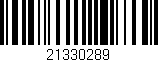 Código de barras (EAN, GTIN, SKU, ISBN): '21330289'