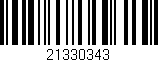 Código de barras (EAN, GTIN, SKU, ISBN): '21330343'