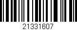 Código de barras (EAN, GTIN, SKU, ISBN): '21331607'