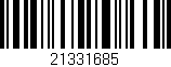 Código de barras (EAN, GTIN, SKU, ISBN): '21331685'