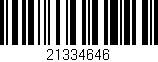 Código de barras (EAN, GTIN, SKU, ISBN): '21334646'