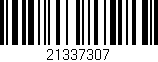 Código de barras (EAN, GTIN, SKU, ISBN): '21337307'