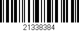 Código de barras (EAN, GTIN, SKU, ISBN): '21338384'
