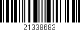 Código de barras (EAN, GTIN, SKU, ISBN): '21338683'