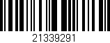 Código de barras (EAN, GTIN, SKU, ISBN): '21339291'