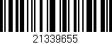 Código de barras (EAN, GTIN, SKU, ISBN): '21339655'