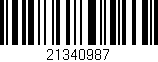 Código de barras (EAN, GTIN, SKU, ISBN): '21340987'
