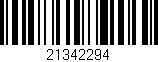 Código de barras (EAN, GTIN, SKU, ISBN): '21342294'
