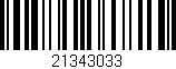 Código de barras (EAN, GTIN, SKU, ISBN): '21343033'