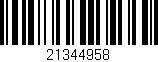 Código de barras (EAN, GTIN, SKU, ISBN): '21344958'