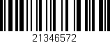 Código de barras (EAN, GTIN, SKU, ISBN): '21346572'
