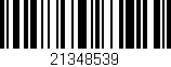 Código de barras (EAN, GTIN, SKU, ISBN): '21348539'