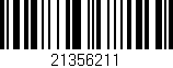 Código de barras (EAN, GTIN, SKU, ISBN): '21356211'