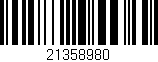 Código de barras (EAN, GTIN, SKU, ISBN): '21358980'