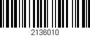 Código de barras (EAN, GTIN, SKU, ISBN): '2136010'
