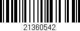 Código de barras (EAN, GTIN, SKU, ISBN): '21360542'