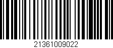 Código de barras (EAN, GTIN, SKU, ISBN): '21361009022'