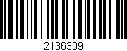 Código de barras (EAN, GTIN, SKU, ISBN): '2136309'