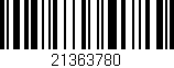 Código de barras (EAN, GTIN, SKU, ISBN): '21363780'
