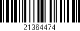 Código de barras (EAN, GTIN, SKU, ISBN): '21364474'
