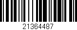 Código de barras (EAN, GTIN, SKU, ISBN): '21364487'