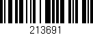 Código de barras (EAN, GTIN, SKU, ISBN): '213691'