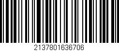 Código de barras (EAN, GTIN, SKU, ISBN): '2137801636706'