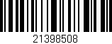 Código de barras (EAN, GTIN, SKU, ISBN): '21398508'