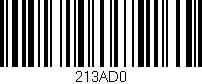 Código de barras (EAN, GTIN, SKU, ISBN): '213AD0'