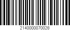 Código de barras (EAN, GTIN, SKU, ISBN): '2140000070028'
