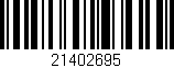 Código de barras (EAN, GTIN, SKU, ISBN): '21402695'
