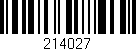 Código de barras (EAN, GTIN, SKU, ISBN): '214027'