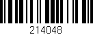 Código de barras (EAN, GTIN, SKU, ISBN): '214048'