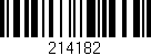 Código de barras (EAN, GTIN, SKU, ISBN): '214182'