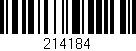 Código de barras (EAN, GTIN, SKU, ISBN): '214184'