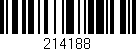 Código de barras (EAN, GTIN, SKU, ISBN): '214188'