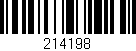 Código de barras (EAN, GTIN, SKU, ISBN): '214198'