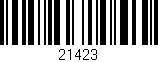 Código de barras (EAN, GTIN, SKU, ISBN): '21423'