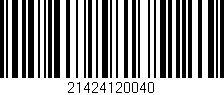 Código de barras (EAN, GTIN, SKU, ISBN): '21424120040'