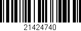 Código de barras (EAN, GTIN, SKU, ISBN): '21424740'